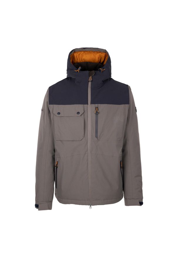 TRESPASS - Męska Ocieplana Kurtka Eastwell. Kolor: wielokolorowy, niebieski, szary. Sport: turystyka piesza