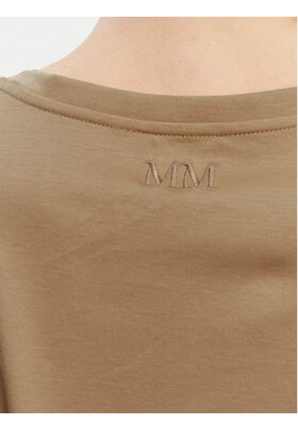Max Mara T-Shirt 2516941098650 Brązowy Regular Fit. Kolor: brązowy. Materiał: bawełna