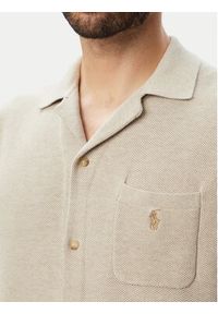 Polo Ralph Lauren Koszula 710P04442502 Beżowy Regular Fit. Typ kołnierza: polo. Kolor: beżowy. Materiał: bawełna #5