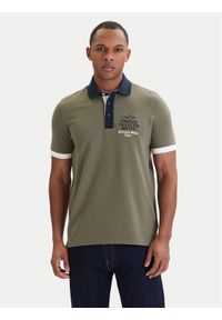 Aeronautica Militare Polo 261PO1908UP00191 Zielony Slim Fit. Typ kołnierza: polo. Kolor: zielony. Materiał: bawełna #1