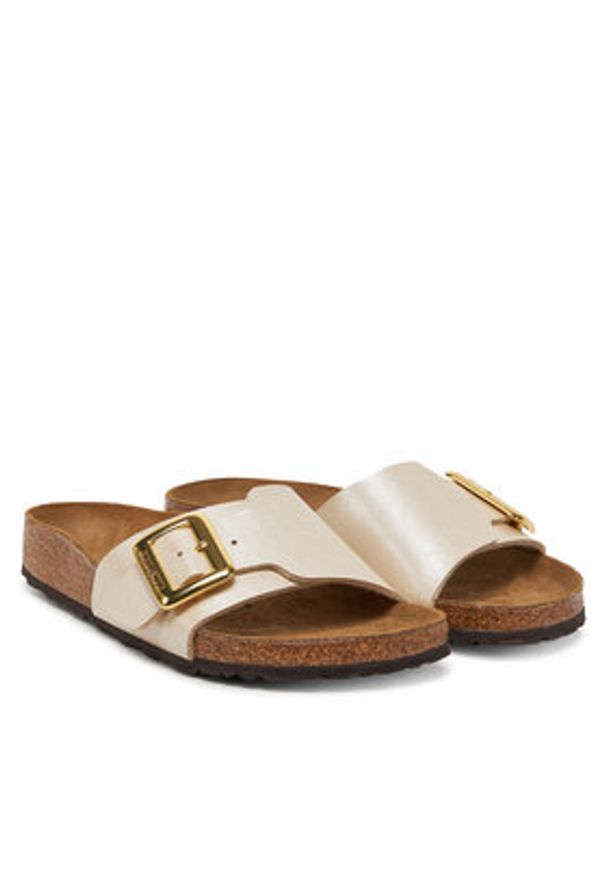 Birkenstock Klapki Catalina Cushion Buckle 1029393 Écru. Materiał: skóra