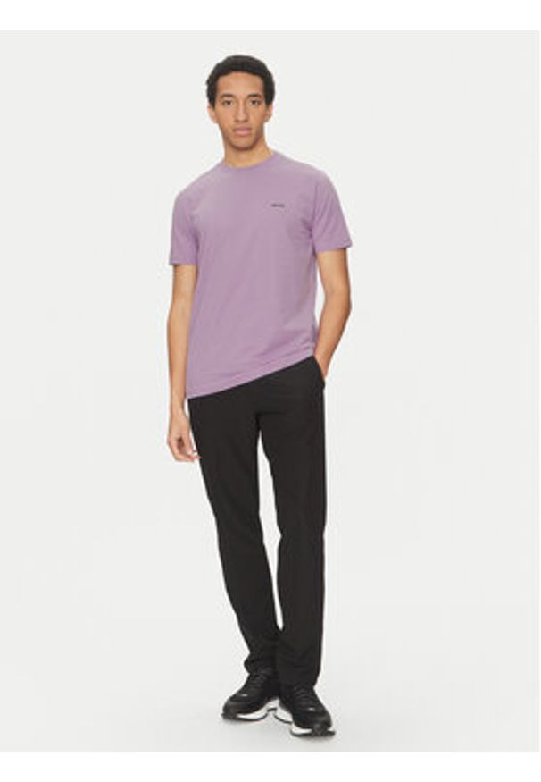 BOSS T-Shirt 50506373 Fioletowy Regular Fit. Kolor: fioletowy. Materiał: bawełna
