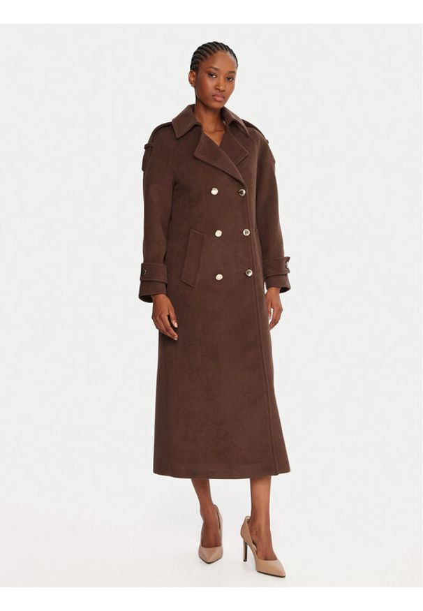 Rinascimento Płaszcz przejściowy CFC0125809003 Brązowy Regular Fit. Kolor: brązowy. Materiał: syntetyk