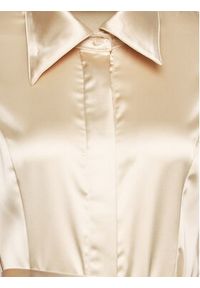 Glamorous Sukienka koszulowa GS0470 Beżowy Regular Fit. Kolor: beżowy. Materiał: syntetyk. Typ sukienki: koszulowe #4