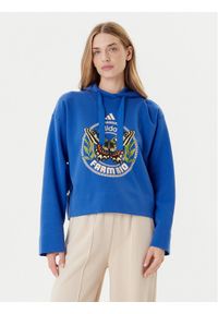 Adidas - adidas Bluza Farm JL8608 Niebieski Loose Fit. Kolor: niebieski. Materiał: bawełna, syntetyk #1