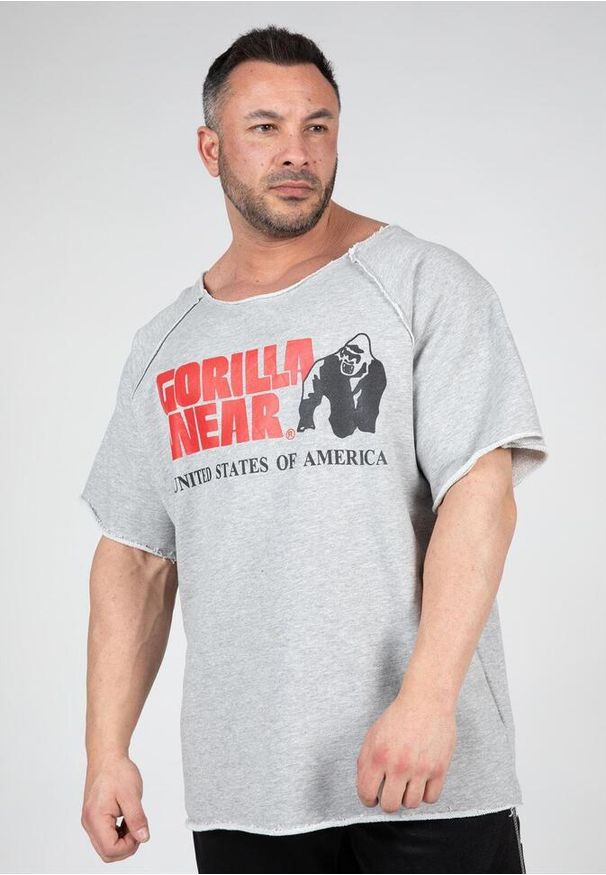 GORILLA WEAR - Classic Top do ćwiczeń - Szary. Kolor: szary. Sport: fitness