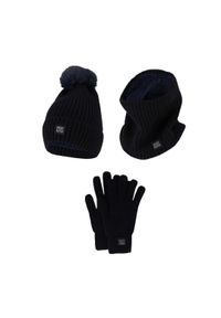 HEAT KEEPER - Zestaw Damski Rękawiczki/Czapka/Chusta. Kolor: niebieski. Materiał: poliakryl. Sezon: zima. Styl: sportowy #1