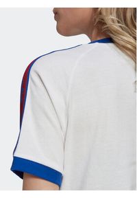 Adidas - adidas T-Shirt Tape HL9172 Biały Regular Fit. Kolor: biały. Materiał: bawełna #4