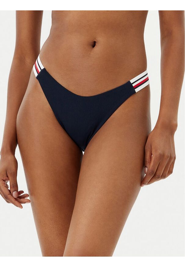 TOMMY HILFIGER - Tommy Hilfiger Dół od bikini UW0UW05828 Granatowy. Kolor: niebieski. Materiał: syntetyk