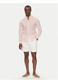 BOSS Koszula H-Roan-Bd-E-C1-243 50520283 Różowy Slim Fit. Kolor: różowy. Materiał: len #3
