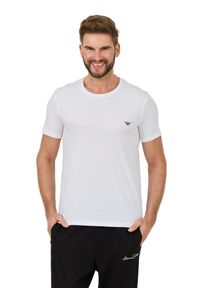 Emporio Armani - EMPORIO ARMANI Biały męski t-shirt basique, Rozmiar XL. Kolor: biały #4