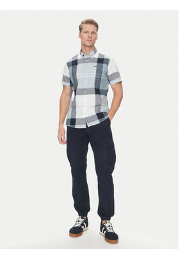 Barbour Koszula Gordon MSH5300TN45 Granatowy Regular Fit. Kolor: niebieski. Materiał: bawełna