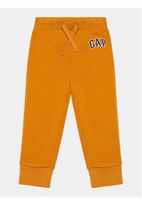 GAP - Gap Spodnie dresowe 748000-07 Brązowy Regular Fit. Kolor: brązowy. Materiał: bawełna