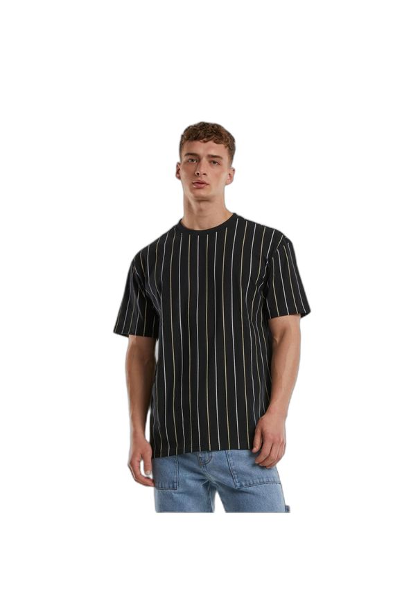 Koszulka damska Urban Classics Printed Pinstripe. Kolor: czarny, biały, wielokolorowy