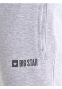 Big-Star - Spodnie dresowe męskie szare Brutus 901. Kolekcja: plus size. Kolor: szary. Materiał: dresówka. Wzór: nadruk, aplikacja