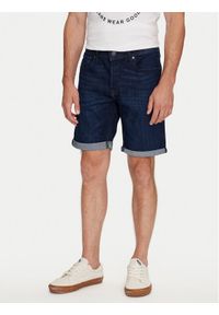 Jack & Jones - Jack&Jones Szorty jeansowe Jjirick 12250177 Niebieski Regular Fit. Kolor: niebieski. Materiał: bawełna