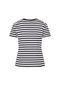 Urban Classics - T-shirt Damski W Paski Standardowy. Kolor: czarny, biały, wielokolorowy. Wzór: paski. Sport: turystyka piesza