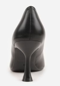 Renee - Czarne Czółenka na Geometrycznej Szpilce Iolissa. Okazja: na co dzień. Kolor: czarny. Wzór: geometria. Obcas: na obcasie. Styl: casual. Wysokość obcasa: średni #3