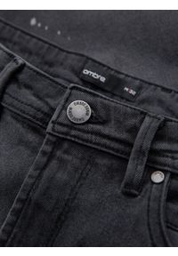 Ombre Clothing - Męskie krótkie spodenki jeansowe z przetarciami i podwiniętą nogawką – szare V3 OM-SRDS-0186 - XXL. Okazja: na co dzień. Kolor: szary. Materiał: jeans. Długość: krótkie. Wzór: aplikacja. Sezon: lato. Styl: casual #5
