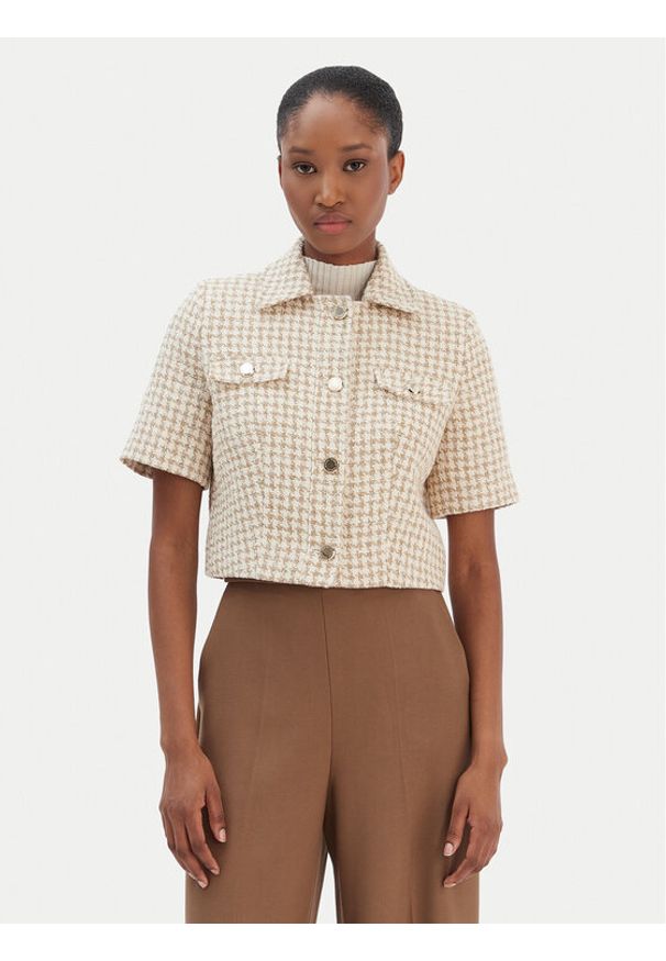 Morgan Bluzka 252-VENU.F Beżowy Regular Fit. Kolor: beżowy. Materiał: bawełna