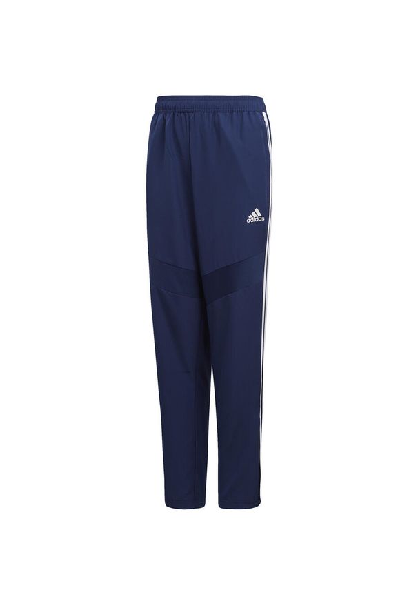 Adidas - Spodnie piłkarskie dla dzieci adidas Tiro 19 Woven Pants JUNIOR. Kolor: niebieski. Sport: piłka nożna