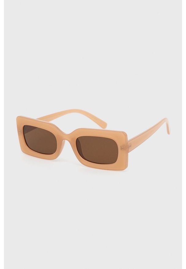 Jeepers Peepers okulary przeciwsłoneczne kolor pomarańczowy. Kształt: prostokątne. Kolor: pomarańczowy