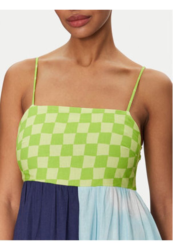 Seafolly Sukienka letnia Cuba 55439-DR Kolorowy Relaxed Fit. Materiał: len, wiskoza. Wzór: kolorowy. Sezon: lato