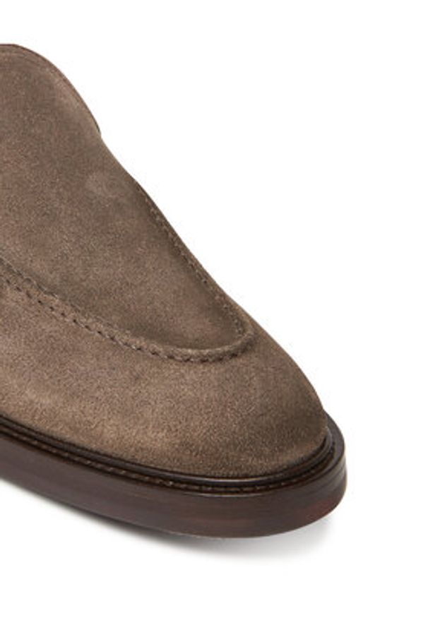 BOSS Półbuty Cassian 50546956 Brązowy. Kolor: brązowy. Materiał: zamsz, skóra