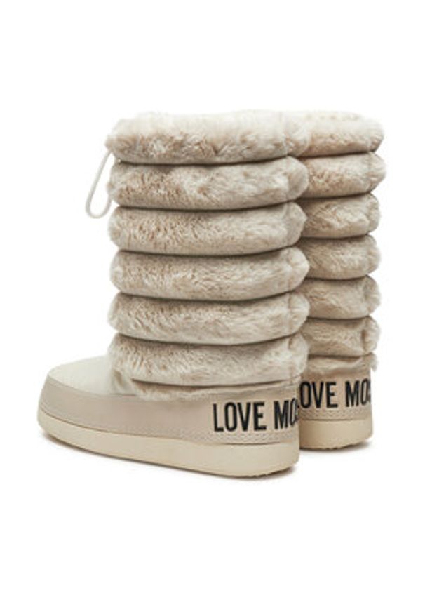 Love Moschino - LOVE MOSCHINO Śniegowce JA24312G0LISH120 Écru. Materiał: materiał