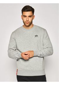 Alpha Industries Bluza Basic 188307 Szary Regular Fit. Kolor: szary. Materiał: bawełna