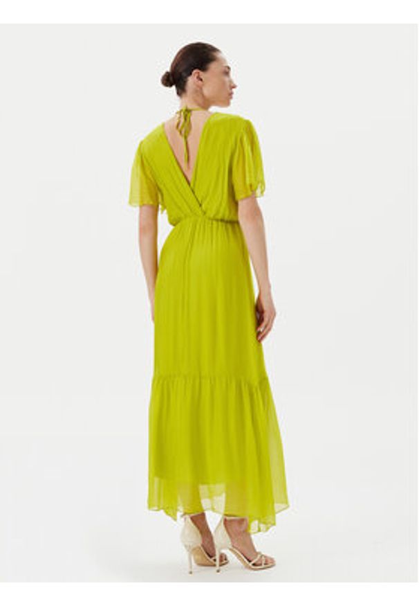 Haveone Sukienka letnia AFF-N006 Zielony Loose Fit. Kolor: zielony. Materiał: jedwab. Sezon: lato