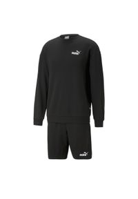 Puma - Męski dres Relaxed PUMA Black. Kolor: czarny. Materiał: dresówka