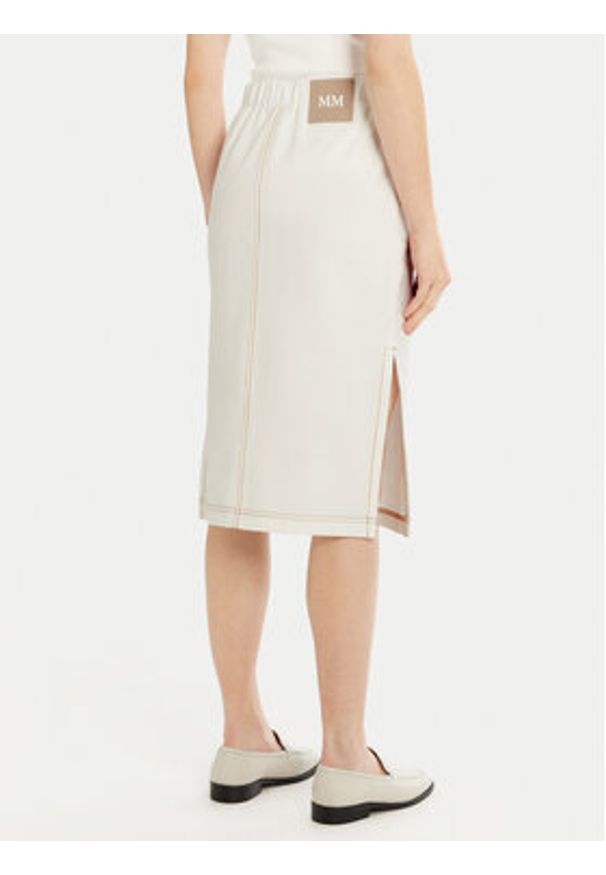 Max Mara Leisure Spódnica midi Otto 2516771017 Biały Regular Fit. Kolor: biały. Materiał: syntetyk, bawełna