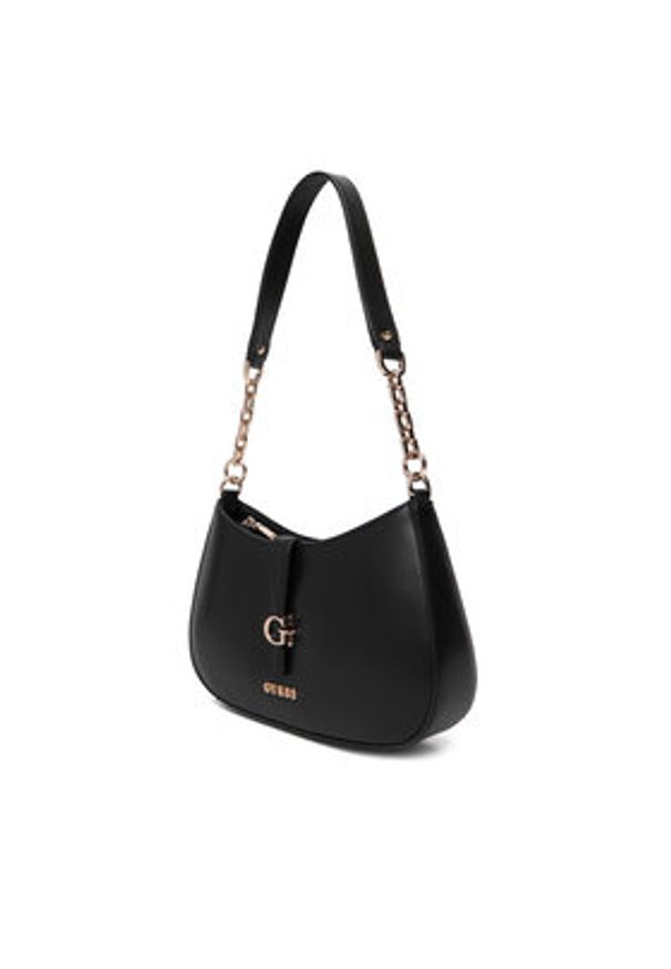 Guess Torebka Carrie HWVG9 896180 Czarny. Kolor: czarny. Materiał: skórzane