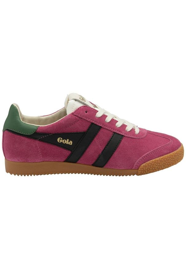 Buty do chodzenia damskie Gola Elan. Zapięcie: sznurówki. Kolor: czarny, różowy, wielokolorowy. Materiał: zamsz, materiał. Szerokość cholewki: normalna. Sport: turystyka piesza