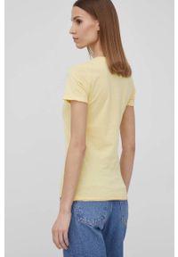 Pepe Jeans t-shirt bawełniany BLEU N kolor żółty. Kolor: żółty. Materiał: bawełna. Wzór: nadruk #2