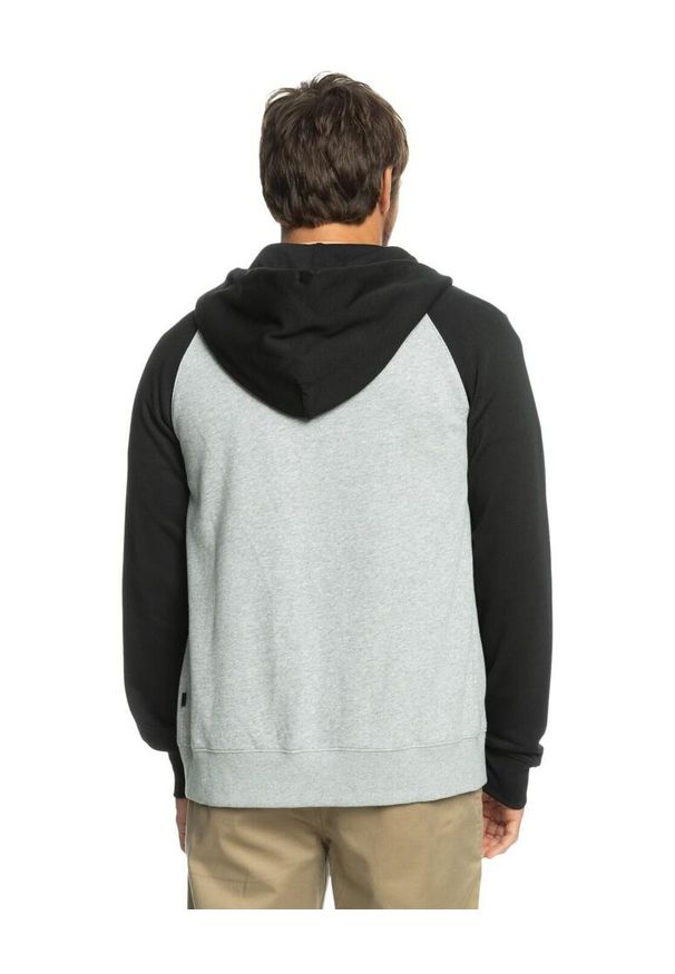 Quiksilver - Bluza na zamek dla Mężczyzn EVERYDAY Szary. Typ kołnierza: kaptur. Kolor: szary. Materiał: materiał, poliester, bawełna. Długość rękawa: długi rękaw. Długość: długie