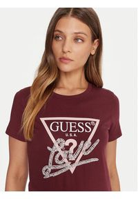 Guess T-Shirt W5YI40 I3Z14 Czerwony Regular Fit. Kolor: czerwony. Materiał: bawełna #5