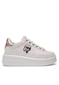 Karl Lagerfeld - KARL LAGERFELD Sneakersy KL63531N Srebrny. Kolor: srebrny. Materiał: skóra