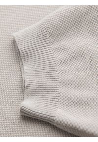 Ombre Clothing - Męska bawełniana koszulka polo ze strukturalnej dzianiny – beżowa V6 - Rozmiar: S. Okazja: do pracy, na co dzień. Typ kołnierza: polo. Kolor: beżowy. Materiał: bawełna, dzianina. Długość: krótkie. Styl: casual, elegancki #8