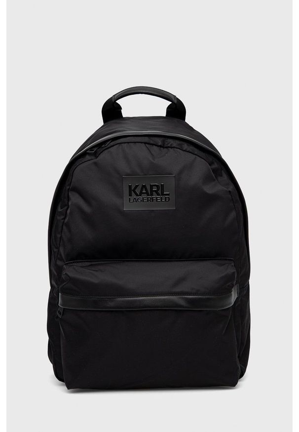 Karl Lagerfeld plecak 521116.805901 męski kolor czarny duży z aplikacją. Kolor: czarny. Wzór: aplikacja