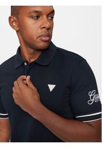 Guess Polo M4BP60 K7O64 Niebieski Slim Fit. Typ kołnierza: polo. Kolor: niebieski. Materiał: bawełna #3