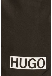 Hugo - Szorty kąpielowe. Kolor: czarny. Materiał: poliester, materiał. Wzór: gładki #2