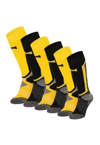 XTREME SOCKSWEAR - Skarpety snowboardowe Xtreme, 6 par, Multi Żółty. Kolor: czarny. Sport: snowboard