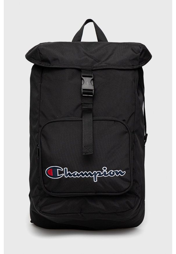 Champion plecak 805462 kolor czarny duży z aplikacją. Kolor: czarny. Wzór: aplikacja