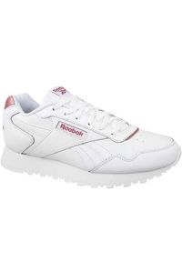 Buty do chodzenia damskie Reebok Glide. Kolor: różowy, biały, wielokolorowy. Materiał: materiał, skóra. Szerokość cholewki: normalna. Sport: turystyka piesza