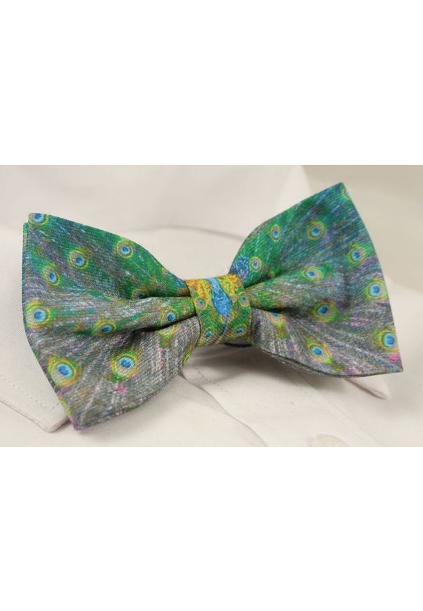 Zielona muszka EM Men's Accessories elegancka, z motywem zwierzęcym