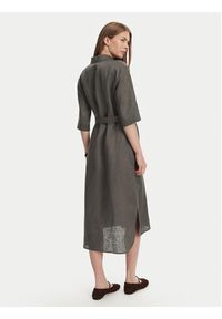 Max Mara Sukienka koszulowa Salute 2516221028 Zielony Regular Fit. Kolor: zielony. Materiał: len. Typ sukienki: koszulowe