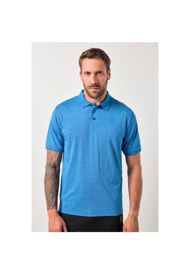 JAY-PI - Męska Koszulka FLEXNAMIC® outdoor rękaw 1/2. Typ kołnierza: polo. Kolekcja: plus size. Kolor: niebieski. Materiał: poliester, bawełna, materiał