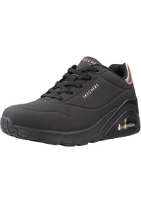 skechers - Sneakersy Skechers z komfortem Memory Foam czarne. Okazja: na co dzień, do pracy, na spotkanie biznesowe. Kolor: czarny. Materiał: skóra, syntetyk. Model: Skechers Sport. Sport: turystyka piesza #1